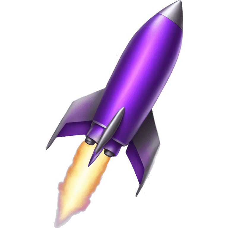 purple metallic rocket emoji