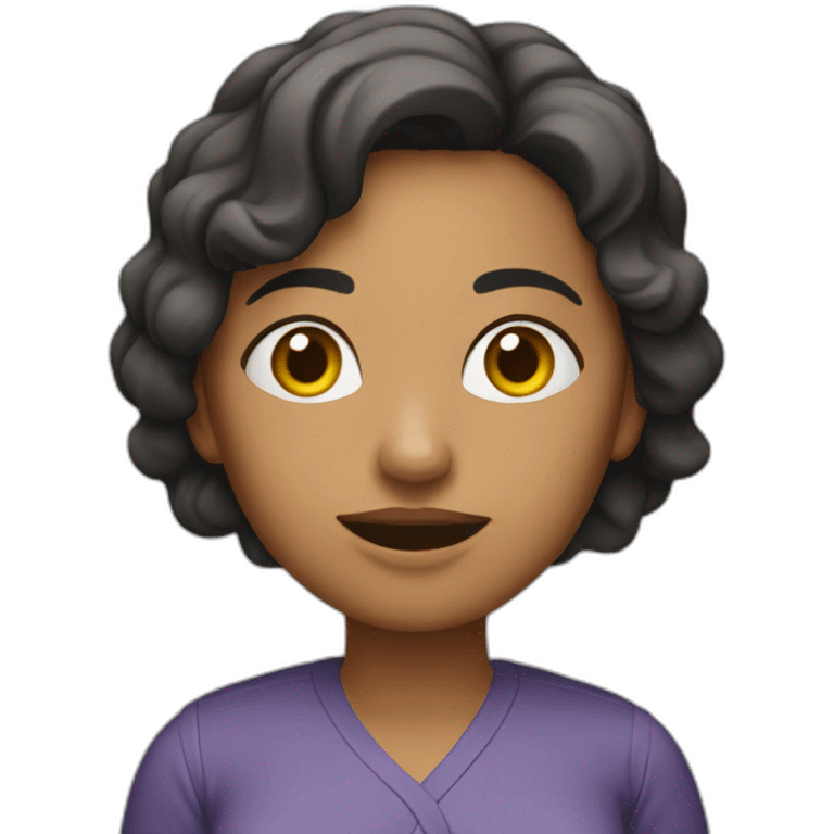 una mujer que ama su trabajo emoji