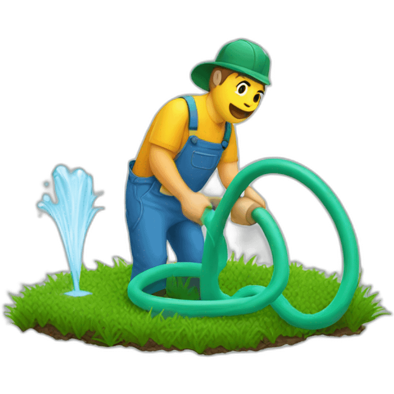 Lawn watering hose emoji