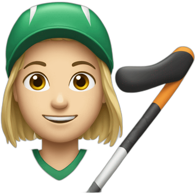 Field hockey player with Gofox stick emoji