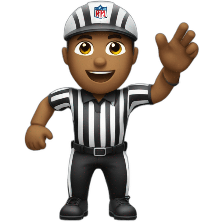 american football referee signals touchdown emoji