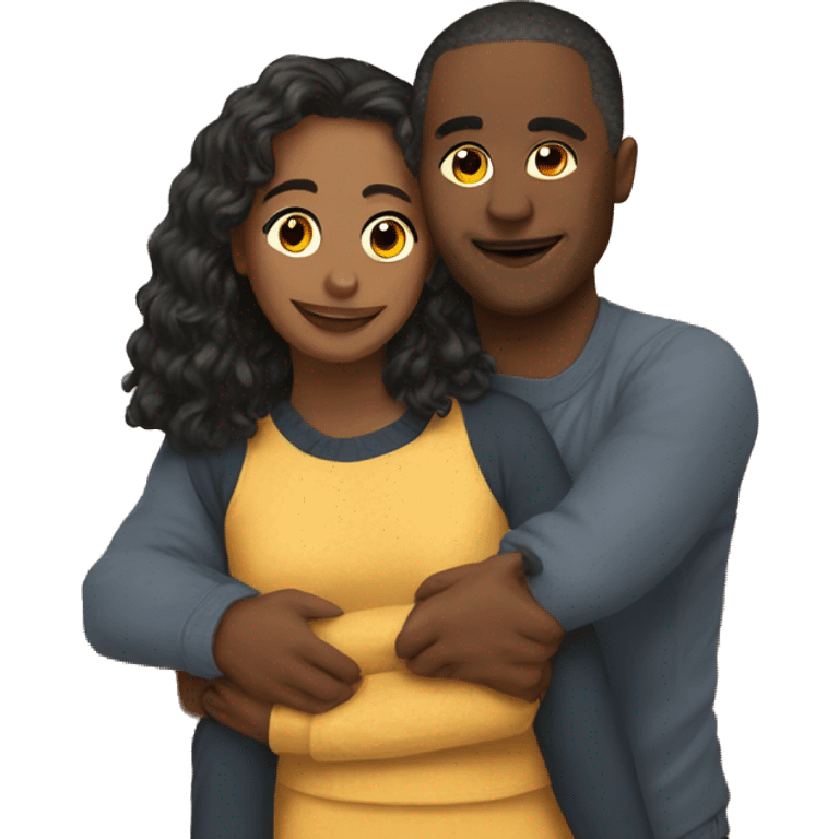 warm embrace indoors portrait emoji