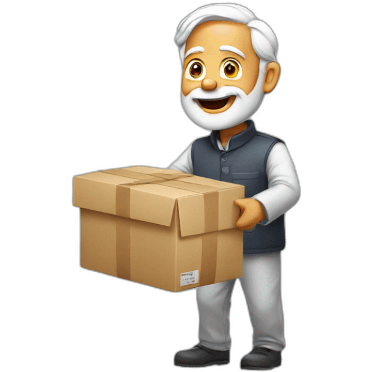 modiji taking parcel emoji