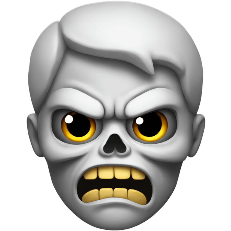 angry with skull emoji