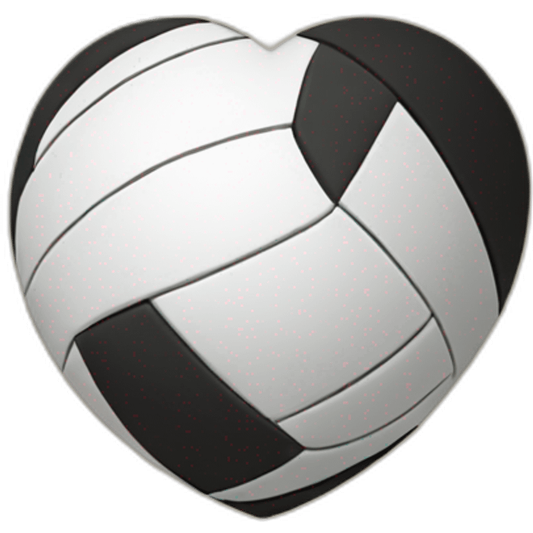 Volleyball with heart emoji