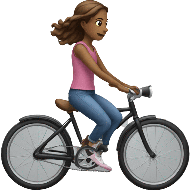 Make a bike with a girl on it emoji