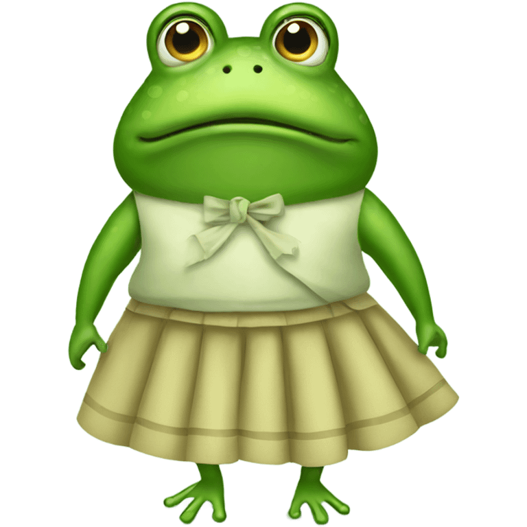 frog with skirt emoji