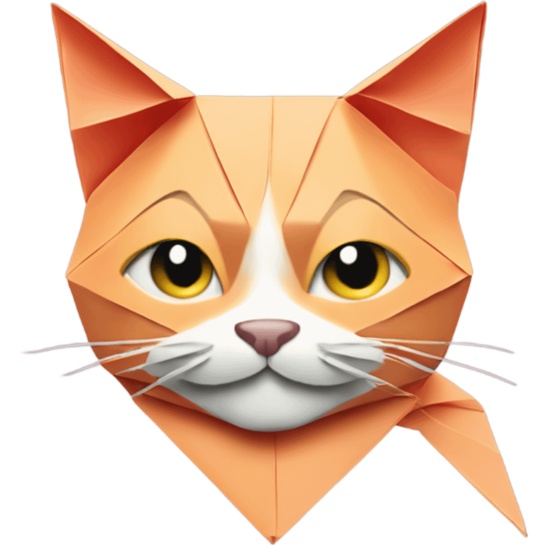 cat smiling origami saumon emoji