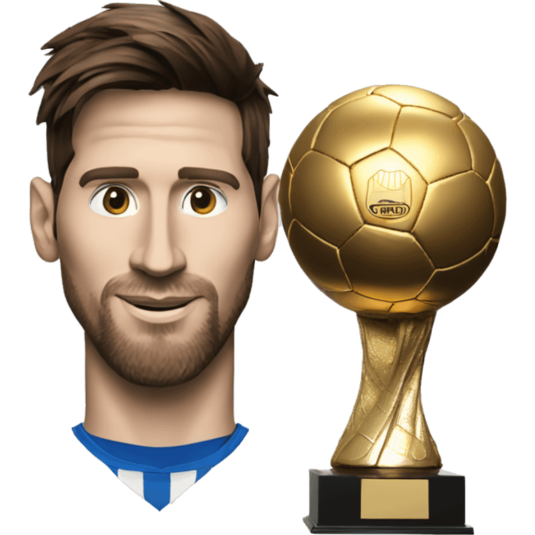 Messi avec le ballon d'or emoji