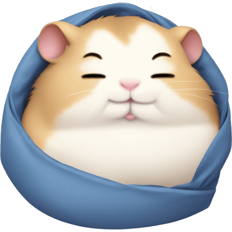 chubby hamster sleeping with cartoon Z’s emoji