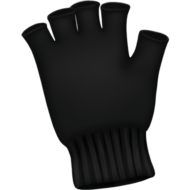 Black fingerless gloves emoji