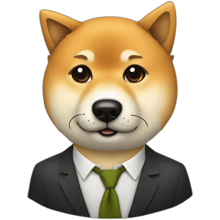 shiba inu with men beard emoji