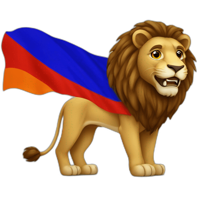 lion with an armenian flag emoji