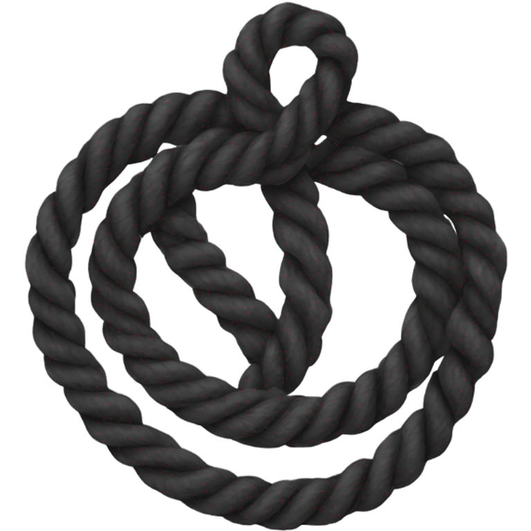 Monochrome rope emoji