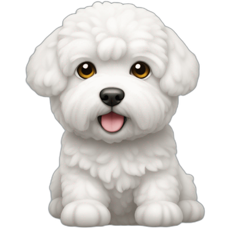 perro bichon blanco emoji