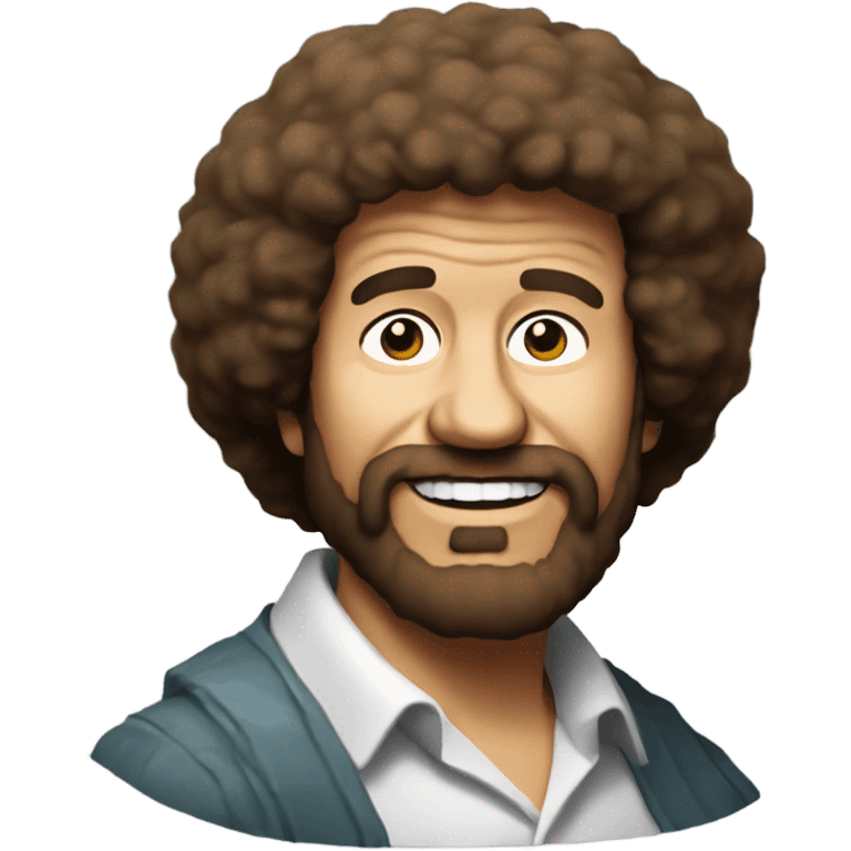 Bob Ross painting taco portrait  emoji