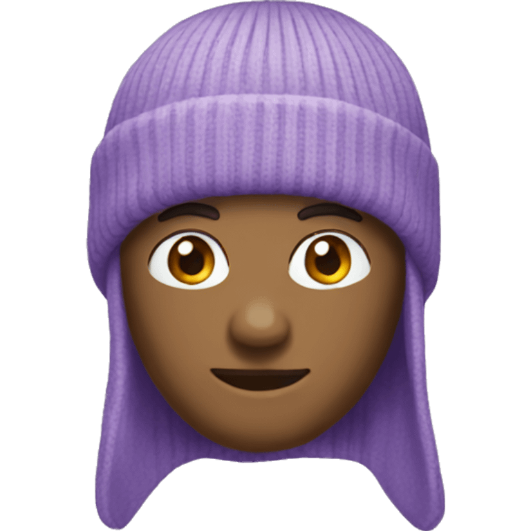 Light purple beanie  emoji