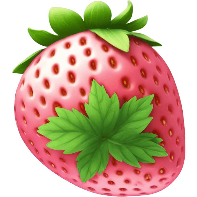 a pink strawberry  emoji