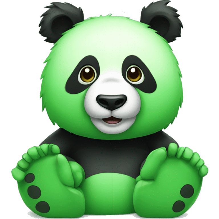 green panda bear emoji