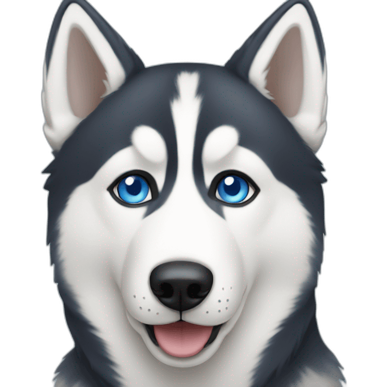 Husky with blue eyes  emoji