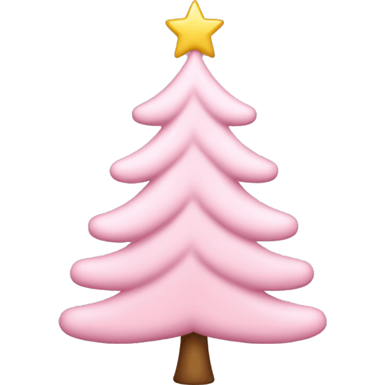 light pink christmas tree emoji