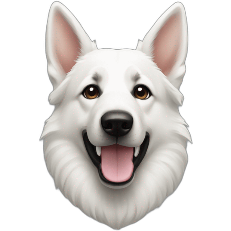 white german shepherd cute emoji