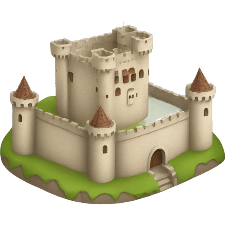 un castillo con un león emoji