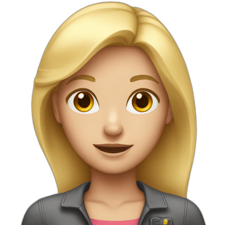 Blond hair Delivery girl  emoji