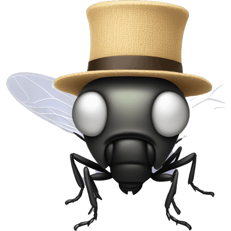 Fly with a hat emoji