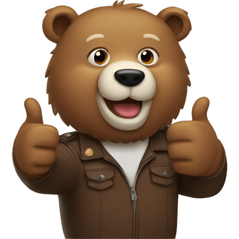 Bear with white beard giving a thumbs up  emoji