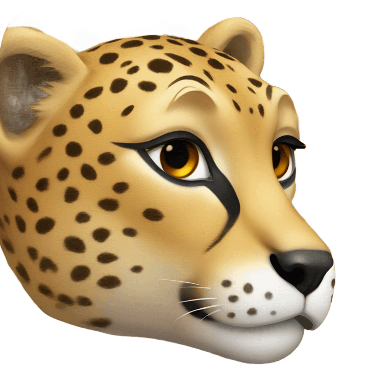 cheetah kissing  emoji