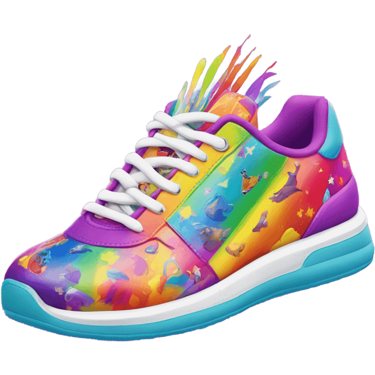 Lisa Frank rainbow sneakers ￼ emoji