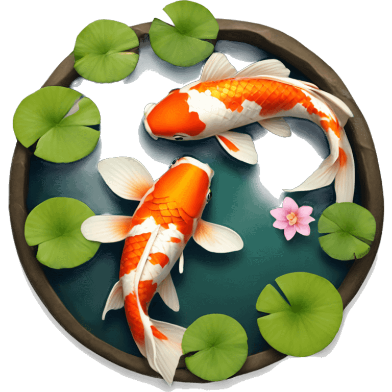 koi pond realistic  emoji