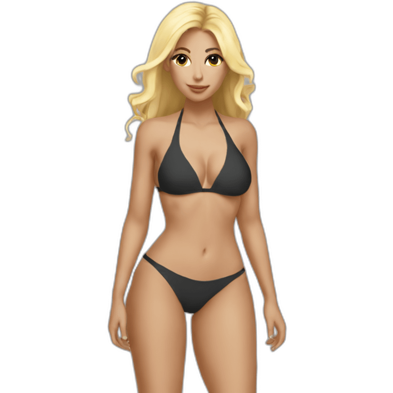 sexy bikini blonde very small suit emoji