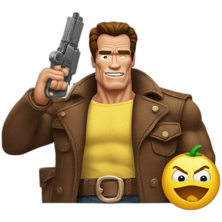 arnold schwarzenegger disfrazado de bob esponja emoji