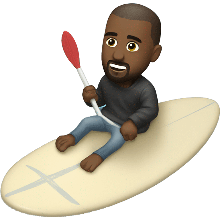 kanye west riding a surfboard emoji