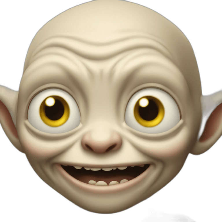 Gollum happy emoji