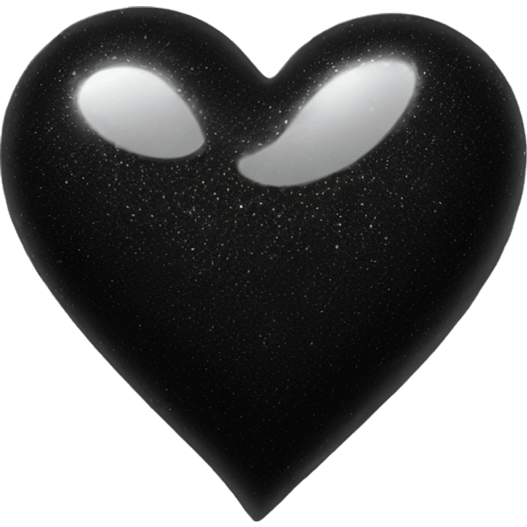 Black heart with sparkle emoji