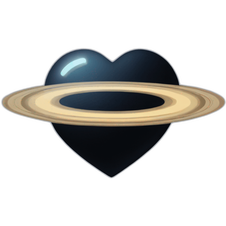 Heart shape Saturn emoji