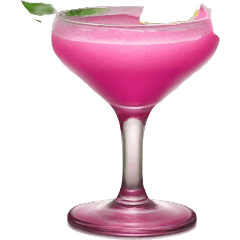 Pink dodge challenger hibiscus and cocktail  emoji