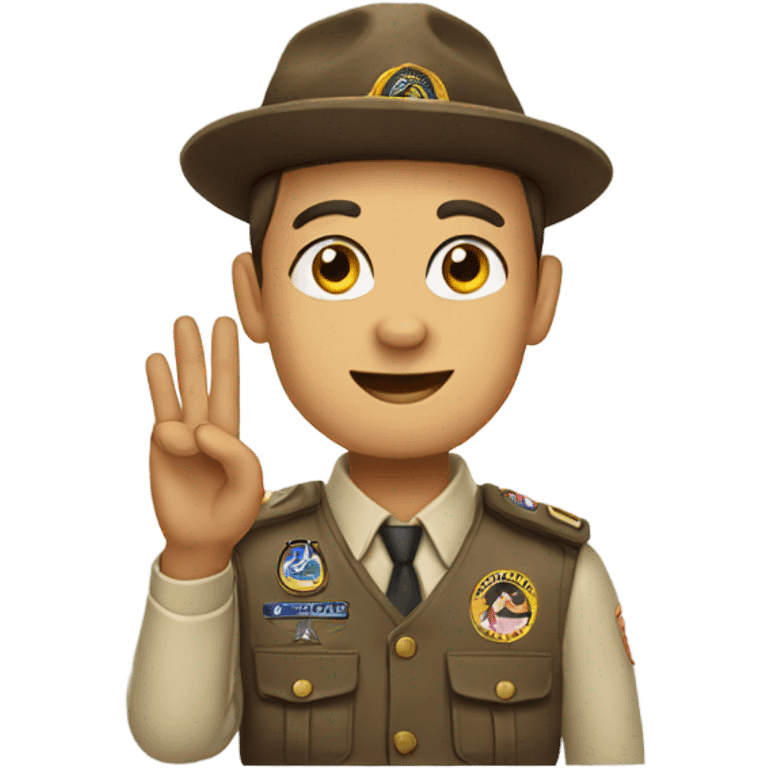 Three fingers scout emoji emoji