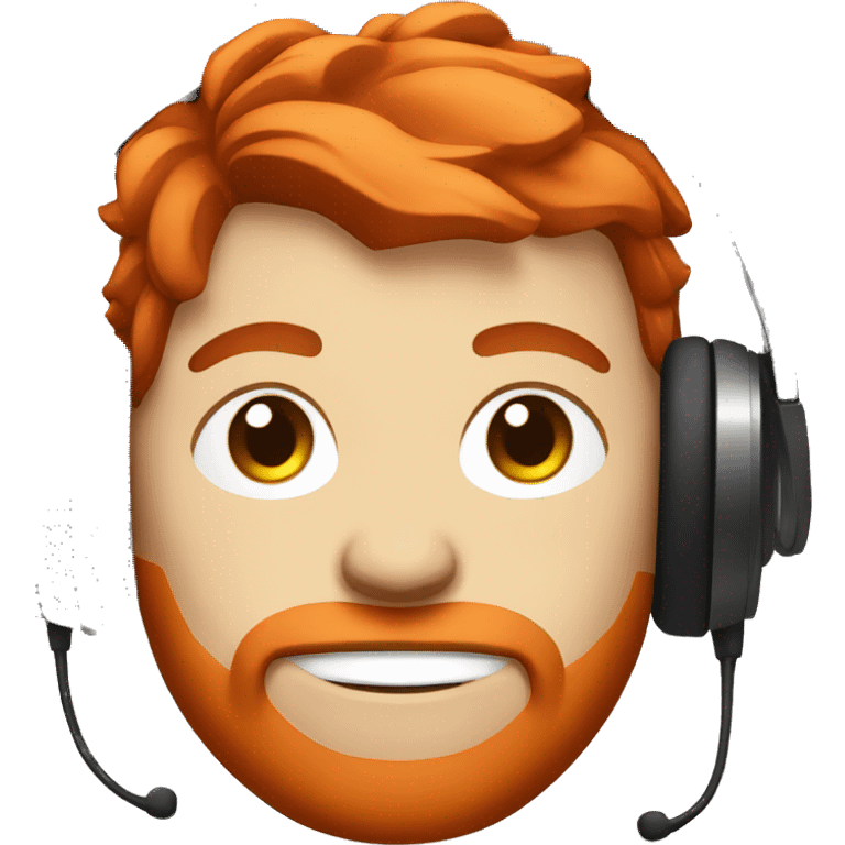 big chunky streamer with headphones red hair with forks emoji