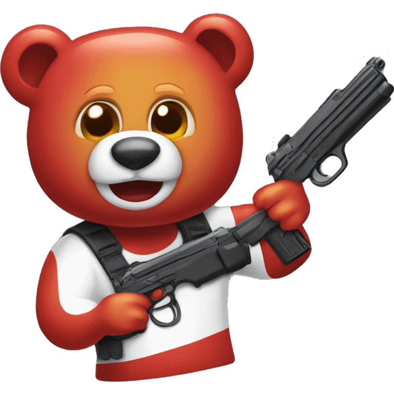 Lethal shooter gummy bear  emoji