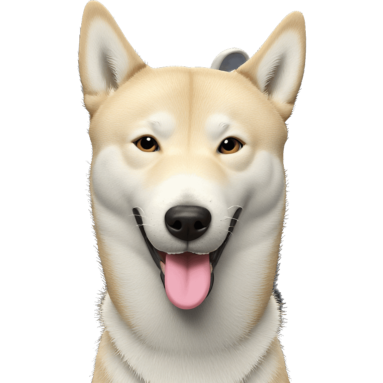 shiba inu with tongue out emoji