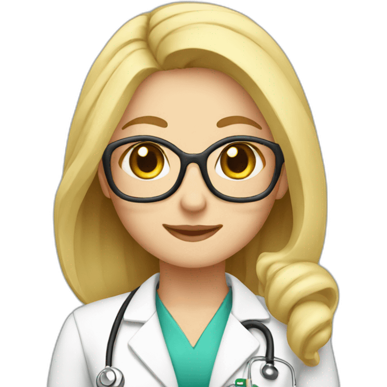 Veterinarian blonde emoji