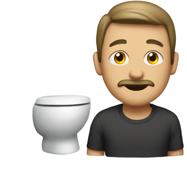 man in a toilet emoji