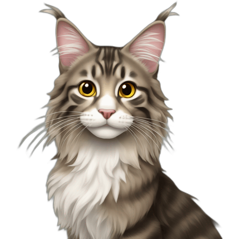 Maine coon cat tabby emoji