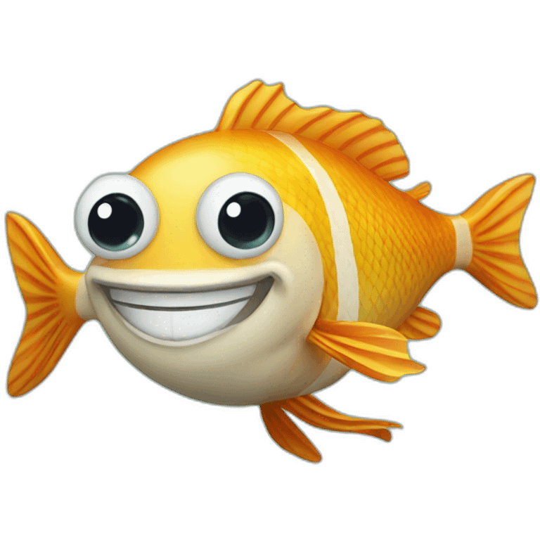 smiling fish swimming emoji