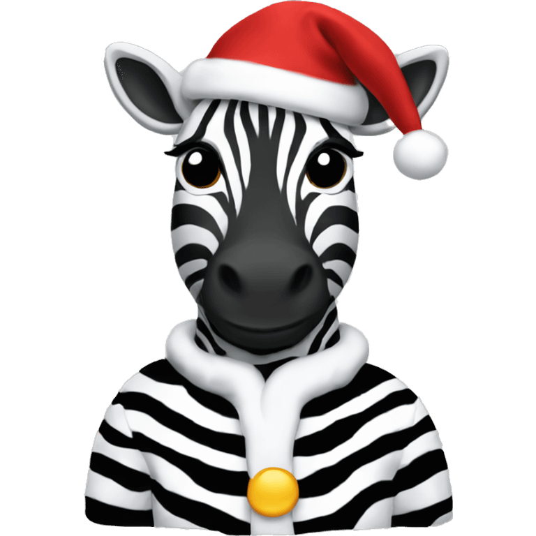 Zebra in Santa outfit  emoji