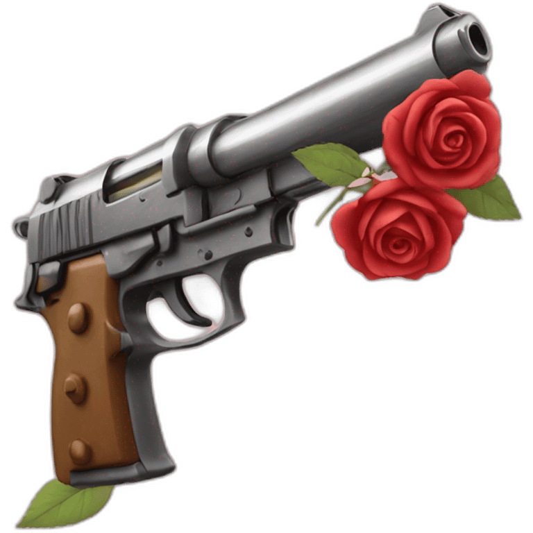 gun with a roses in the end emoji